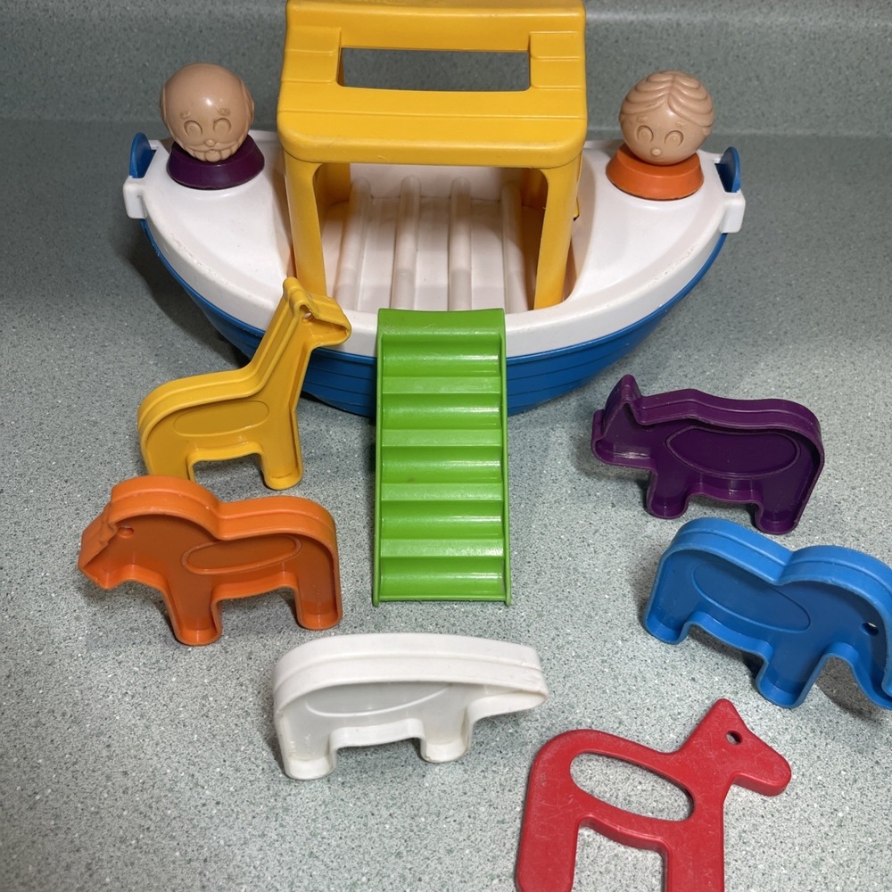 Vintage 80s Tupperware Tupper Toys Noahs Ark Play Set